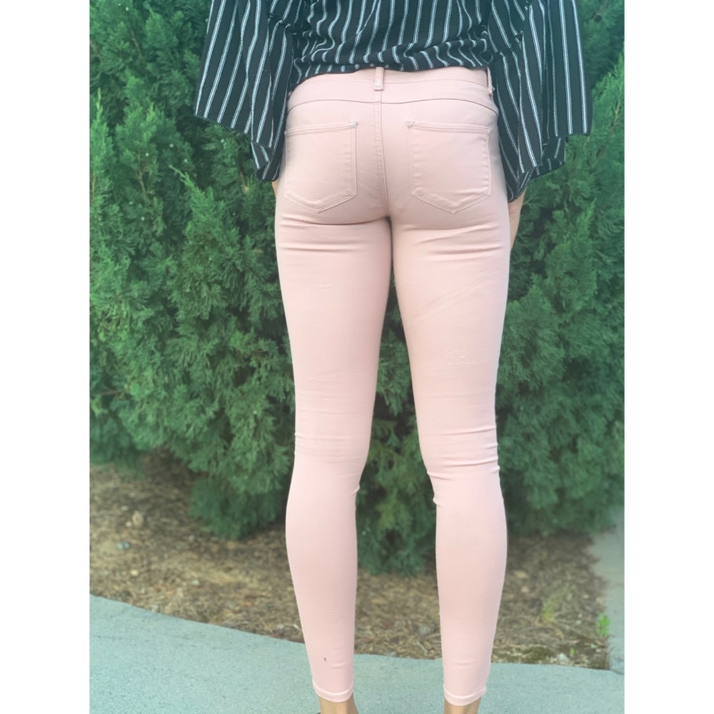 Women’s Mid Rise Skinny Jeans - Vintage Rose - Picture 4 of 4